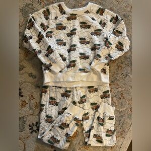AMERICAN EAGLE Christmas truck fleece PJ set